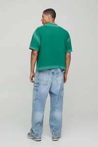 T-shirt vert uni pour hommes, col rond, manches courtes, respirant, décontracté, vêtements d'été - Product Image 2