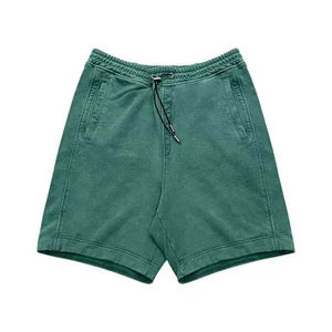 Shorts décontractés vintage délavés à l'acide pour hommes, avec logo personnalisé, en coton, grandes tailles, respirants, pour la plage, l'été, le streetwear, qualité abordable - Product Image 1