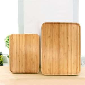 ถาดเสิร์ฟไม้ไผ่ธรรมชาติรักษ์โลก รูปทรงสี่เหลี่ยมผืนผ้า สำหรับเสิร์ฟอาหาร ชา ใช้ในครัว ห้องรับประทานอาหาร และตกแต่งบ้าน - Product Image 5