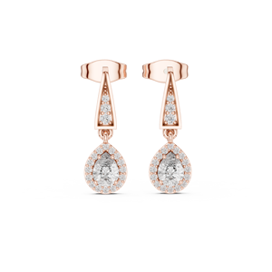 Pendientes de Moissanita Geométricos con Corte Brillante Redondo, Plata 925 con Baño de Rodio, Joyería de Boda para Mujer - Product Image 3