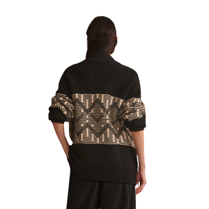 Chaqueta de Punto Fairisle para Mujer, con Cierre Frontal, Estampada, de Manga Larga, Cálida, Estilo Cárdigan, para Uso Diario - Product Image 4