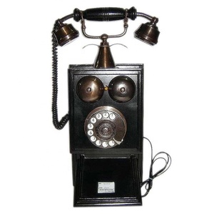 High Quality Antique <b>Telephone</b> Model Wood Metal Vintage <b>Old</b> Type Indian Handicraft for Hotel Application Top Standard Product - Product Image 1