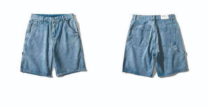 <b>Unique</b> Custom Men's Denim Shorts Sky Blue Comfort Baggy Style Back Pockets Quick Dry Summer Cotton Sports Fashion - Product Image 2