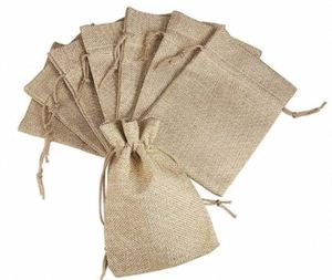 Pochette de rangement géométrique en jute faite à la main avec cordon de serrage pour bijoux et cadeaux d'invités de mariage – Fournisseur indien – Meilleur prix - Product Image 2