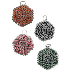Customizable Stainless Steel Metal Chainmail Scrubber For Cleaning <b>Cast</b> Iron Skillet Without Damaging Surface Strong - Product Image 2