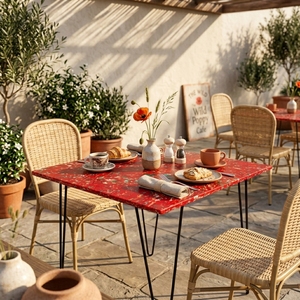 Mesa de Comedor Cuadrada de Plástico Reciclado, Muebles Modernos Ecológicos y Duraderos para el Hogar, Hotel, Restaurante y Cafetería - Product Image 5
