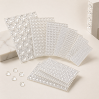 Coussinets de protection transparents en PVC demi-rond pour porte vitrée, autocollants, absorbant les chocs, 10x3mm