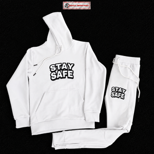 <b>Men</b> White Tracksuit Custom Printed Pullover Hoodie <b>Jogger</b> Pants Set Casual Streetwear Fleece Sportswear <b>Gym</b> Training Outfit Fits - Product Image 5