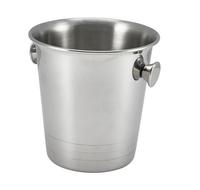 Seau à glace rond en acier inoxydable pour bouteilles de vin, design moderne, résistant à la rouille, pour fêtes et boissons