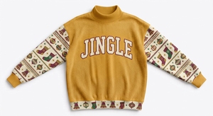 Christmas Winter Festive Sweatshirt Holiday Printed Casual Pullover Mock Neck Long Sleeve Top Seasonal Fashion Clothing - Product Image 5
