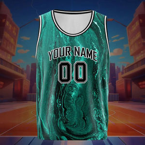 Chaleco de Baloncesto Unisex Personalizable con Nombre y Número, 100% Poliéster, Malla Deportiva, Tirantes Ajustables, Servicio OEM, Verano - Product Image 4