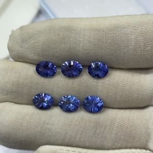 Hermosas Gemas Sueltas de Tanzanita Natural, Corte Oval Cóncavo de 6x8mm, Calibradas, Azules, Calidad AAAA, con Certificación IGI, Grado Mayorista de Tanzania - Product Image 1