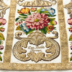 Chasuble liturgique florale brodée à la main, unisexe adulte, à coudre, vêtement religieux personnalisé - Product Image 2