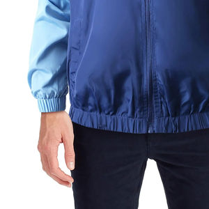 <b>Men</b> Hooded Windbreaker <b>Jacket</b> Color Blocking Sporty Style Lightweight Polyester Zipper Closure Spring Wear - Product Image 6
