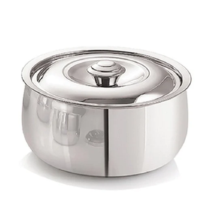 Casserole en acier inoxydable, récipient pour chapati et roti, pot rond isolé pour la cuisine à domicile, 33 cm, durable et poli - Product Image 2