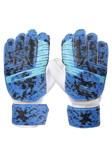 Football Goalkeeper Gloves Unisex Full Finger PU Leather Silicone Printing Non <b>Slip</b> Breathable Adjustable Wrist Strap Hook Loop - Product Image 5