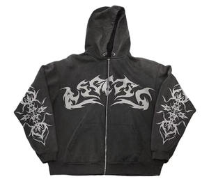 Sweat à capuche personnalisé avec strass, pull-over uni pour l'hiver, homme, femme, unisexe, luxe, 100% coton, molleton, impression numérique écologique - Product Image 6