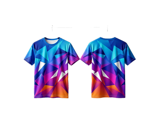 Custom Front Sublimation Sporty Jersey T-<b>Shirt</b> Polyester Quick Dry Breathable for Sports Gym Training Casual Wear <b>Geometric</b> - Product Image 2