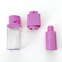 Botol Pompa Tanpa Udara 30ml Persegi dengan Sakelar Putar Anti Bocor Sebagai Kemasan Kosmetik Plastik untuk Krim Mata, Losion, Perawatan Kulit, Warna Dapat Disesuaikan