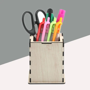 Wholesale Square <b>Sublimation</b> MDF <b>Pen</b> Holder Office Home School Eco Friendly Stationery Storage Gift Use - Product Image 1
