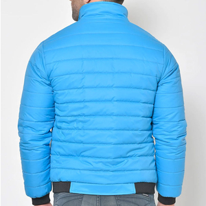 Wholesale New Custom Logo <b>Quilted</b> Puffer Men's Jackets Stand Up Hooded Collar Puffer Jacket <b>Winter</b> Outdoor Puffer Jacket - Product Image 4