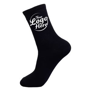 Chaussettes en coton personnalisées OEM avec impression numérique, pour jeunes sportifs, course à pied, design épaissi avec semelle en tissu éponge - Product Image 2