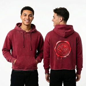 เสื้อฮู้ดดี้สตรีทแวร์ผู้ชาย ผ้าคอตตอนหนา 450 GSM ทรงบ็อกซี่  แบบสวมหัว  ปักโลโก้ตามสั่ง  เสื้อสเวตเชิ้ตคุณภาพพรีเมียม - Product Image 4