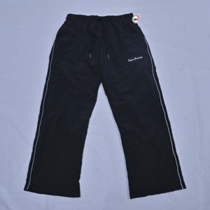 Pantalones Deportivos Casuales Negros de Felpa con Franja Lateral y Cordón Ajustable, Cintura Moderna, Corte Regular, Largos, Unisex, Rectos, de Secado Rápido para Verano - Product Image 3