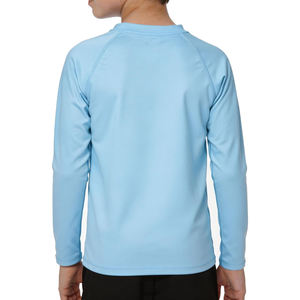 Men's Light Blue Long Sleeve <b>Raglan</b> <b>T</b>-<b>Shirt</b> Regular Fit Quick Dry Knitted Polyester Casual O-Neck Solid Color - Product Image 4