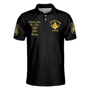 เสื้อโปโลผู้ชายแบบสั่งทำพิเศษสำหรับผู้เชี่ยวชาญงานฟรีเมสัน คุณภาพสูง ผลิตตามสั่ง แขนสั้น - Product Image 2