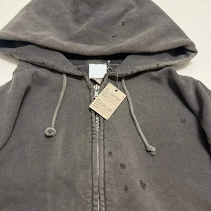 Sudadera con Capucha Unisex de Invierno, Personalizada al por Mayor, de Alta Calidad, Gruesa, de Color Sólido, Estilo Retro, Lavada y Desgastada - Product Image 6