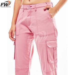 Pantalon cargo taille haute, pantalon utilitaire fonctionnel avec coupe ample et poches polyvalentes pour le style de vie actif des femmes - Product Image 5