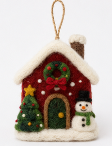 Adorno Navideño de Fieltro de Lana Hecho a Mano, Ecológico y Moderno, Diseño Personalizado OEM del Himalaya, para Colgar en la Pared, Modelo BH-FC-06, Venta al Por Mayor - Product Image 1