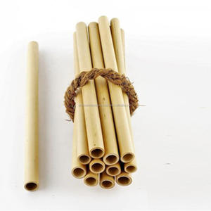 Organic Natural Bamboo <b>Straw</b> Reusable Biodegradable Drinking Tube for Tropical <b>Cocktails</b> and Eco Friendly Restaurant Barware - Product Image 2