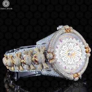 Reloj de Diamantes Vintage de Lujo Charm Jewells para Hombre, Mecánico Automático, Caja Cuadrada de Acero Inoxidable, Esfera de Cristal de Zafiro, Diseño Irregular - Product Image 2