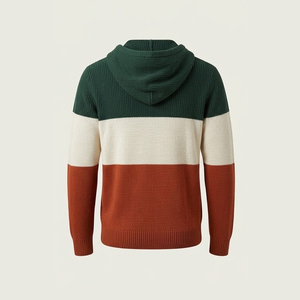 Custom Brand Label Heavyweight Thermal Fleece Lined 100% Cotton <b>Waterproof</b> Eco-Friendly Pockets Knit <b>Hoodies</b> - Product Image 3