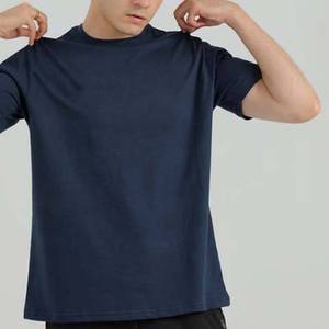 T-shirt à manches courtes pour homme, bleu marine, col rond, coupe ample, jersey 100% coton, imprimé décontracté - Product Image 6