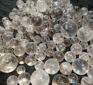 Clear Quartz <b>Mini</b> Sphere Crystal Ball-Rais Agate Brand Gujarat Origin Reiki Healing Energy - Product Image 2