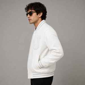 Viral Varsity <b>Jacket</b> High Quality Men's Letterman Varsity <b>Jacket</b> Wool Body Genuine Leather Sleeves Winter Wear <b>Smart</b> Stylish - Product Image 4