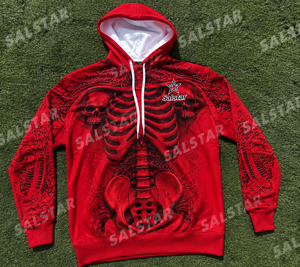 Sweat à capuche personnalisé en polyester premium avec sublimation 3D squelette gothique pour fête d'Halloween, pour hommes et femmes, fourniture d'usine - Product Image 6