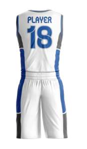 Ensemble d'uniformes de basketball imprimés sur mesure, maillot et short respirants, séchage rapide, légers, 100 % polyester, antibactériens, protection UV - Product Image 3