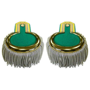Epaulettes con flecos y bordado de hilo metálico, insignias personalizadas para uniformes de ceremonia, bandas de marcha, desfiles y eventos. - Product Image 4