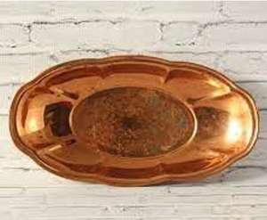 ถาดเสิร์ฟทองแดงแท้พร้อมหูจับ ถาดอาหารเคลือบทองแดงสำหรับงานแต่งงาน งานเลี้ยง ใช้เสิร์ฟบนโต๊ะ - Product Image 3