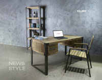 Bureau de travail moderne minimaliste en métal et bois de la marque LBN - Utilisation commerciale, mobilier de maison/bureau, personnalisable OEM/ODM Vietnam