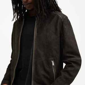 Blouson Premium Homme en Cuir Véritable Daim Coupe Slim Style Bomber Racer Vintage Décontracté Motard Moto Tendance Vêtement d'extérieur 2026 - Product Image 3
