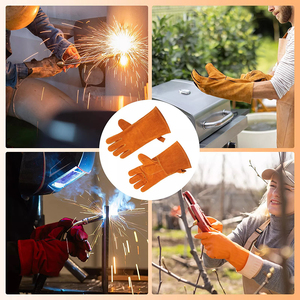 Guantes de Trabajo Industriales de Invierno Personalizados, Resistentes al Calor y Antideslizantes, Guantes de Cuero para Soldadura, de Pakistán - Product Image 6