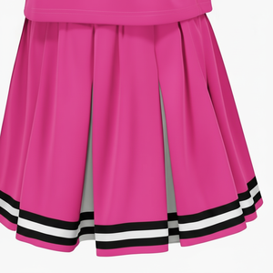 Ensemble d'uniformes de cheerleading sur mesure de haute qualité, 100% polyester respirant, impression par sublimation, service OEM, pour femmes. - Product Image 3