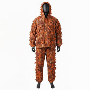 Traje Ghillie Camuflaje Hoja de Arce con Botones, Impermeable y Transpirable para Exteriores, de Poliéster/Nylon Oxford, Unisex, Camuflaje Otoñal - Product Image 1