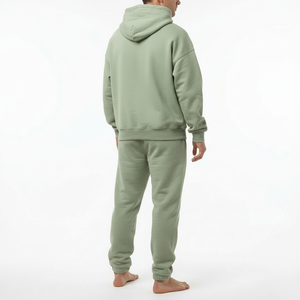 High Quality Cotton Fleece Tracksuit OEM ODM Custom Logo Hoodie <b>Jogger</b> <b>Set</b> - Product Image 3