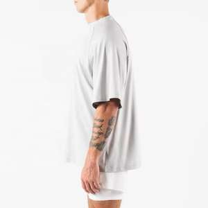 เสื้อยืดผู้ชายไซส์ใหญ่ ทรงหลวมไหล่ตก ผ้าหนา 100% ผ้าคอตตอนหนักพิเศษ เสื้อยืดโอเวอร์ไซส์ - Product Image 4